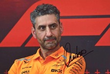 Formula One McLaren Team Principal Andrea Stella autograph, IP signed photo