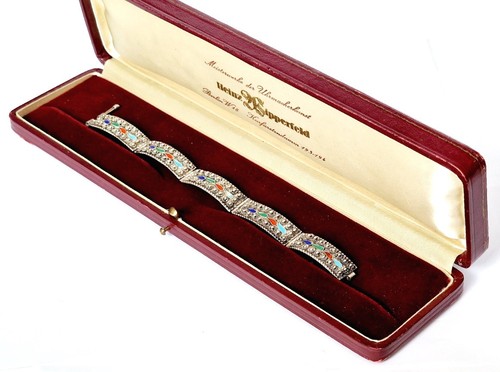Bracelet Multicolore Émail 925er Argent Z687 - Photo 7/9