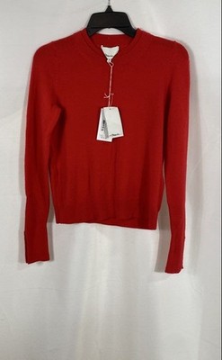 3.1 Phillip Lim Women's Red Cashmere Crewneck Pullover Sweater NWT Sz XS