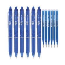 Pilot FriXion Clicker Erasable Gel Pen, Retractable, Fine 0.7 mm, Blue Ink
