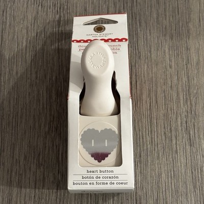 Martha Stewart Holidays Double Craft Punch 2010 NEW In Box 42-25012 Heart Button