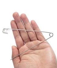 Mr. Pen- 5 Inch Safety Pins, 5 Pack, Silver, Extra Large