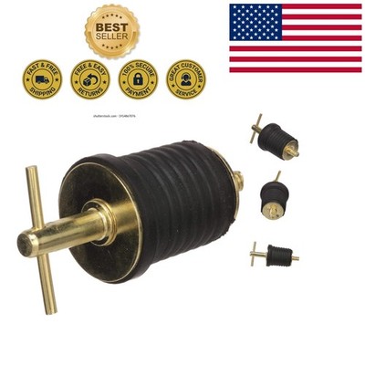 Secure Locking T-Handle Drain Plug for 1-Inch Marine Drains   Easy Removal
