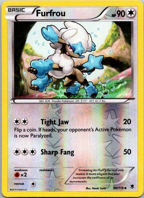 LP Furfrou 90/119 Reverse Holo XY - Phantom Forces