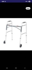 New Preserve Tech Deluxe Two-Button Folding Walker With 5 Inch Wheels