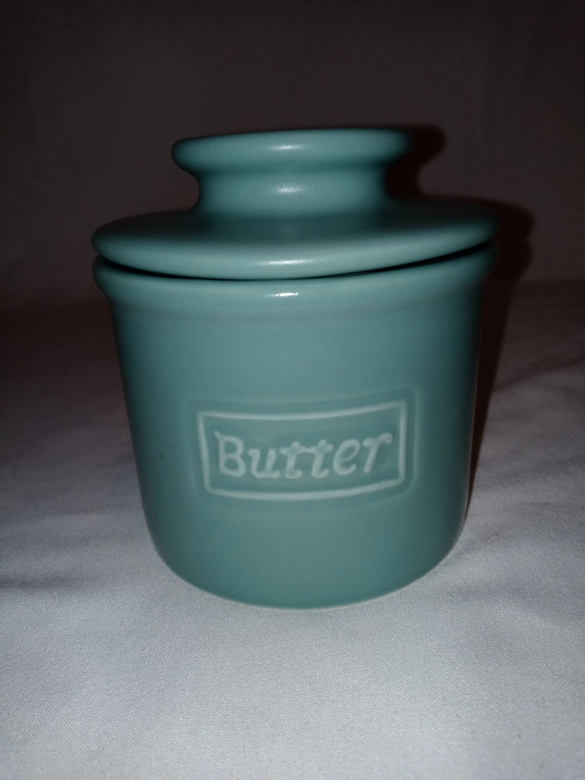 2024 Original Butter Bell Crock French Ceramic Green Aqua Matte FREE SHIPPING
