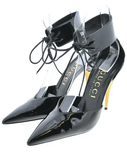 GUCCI Shoes Pumps Heel EU 39 US 9 Black Authentic
