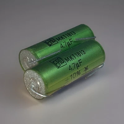 2 Stück - matched Pair - 4,7uF 250V - MKT1813 ERO Roederstein Vintage Audio NOS - Bild 1 von 4