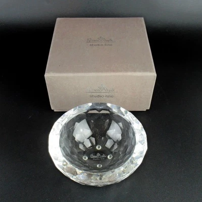 Rosenthal Glas Teelichthalter Handgeschliffen Wabenschliff Modern 10cm OVP - Bild 1 von 4