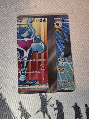 Palafin ex 193/167 - Luxray 195/167 - Twilight Masquerade - Miscut Error Pokemon