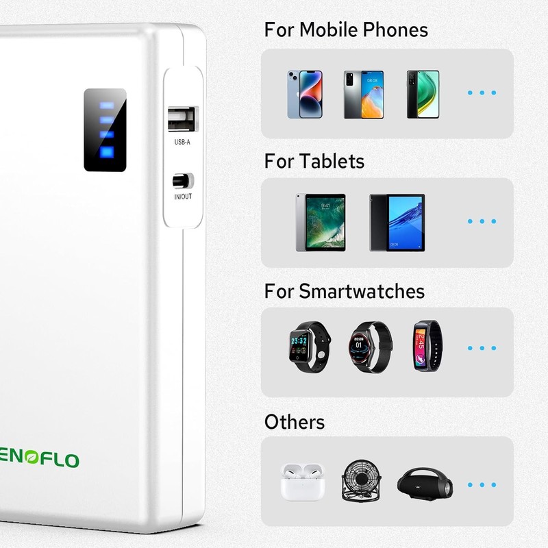 18W 10000mAh Power Bank Portable Fast Charger 18W Battery 2USB Battery Bank