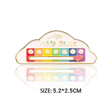 Interactive Social Battery Mood Attitude Tracker Brooch Pin Enamel Badge Gift UK