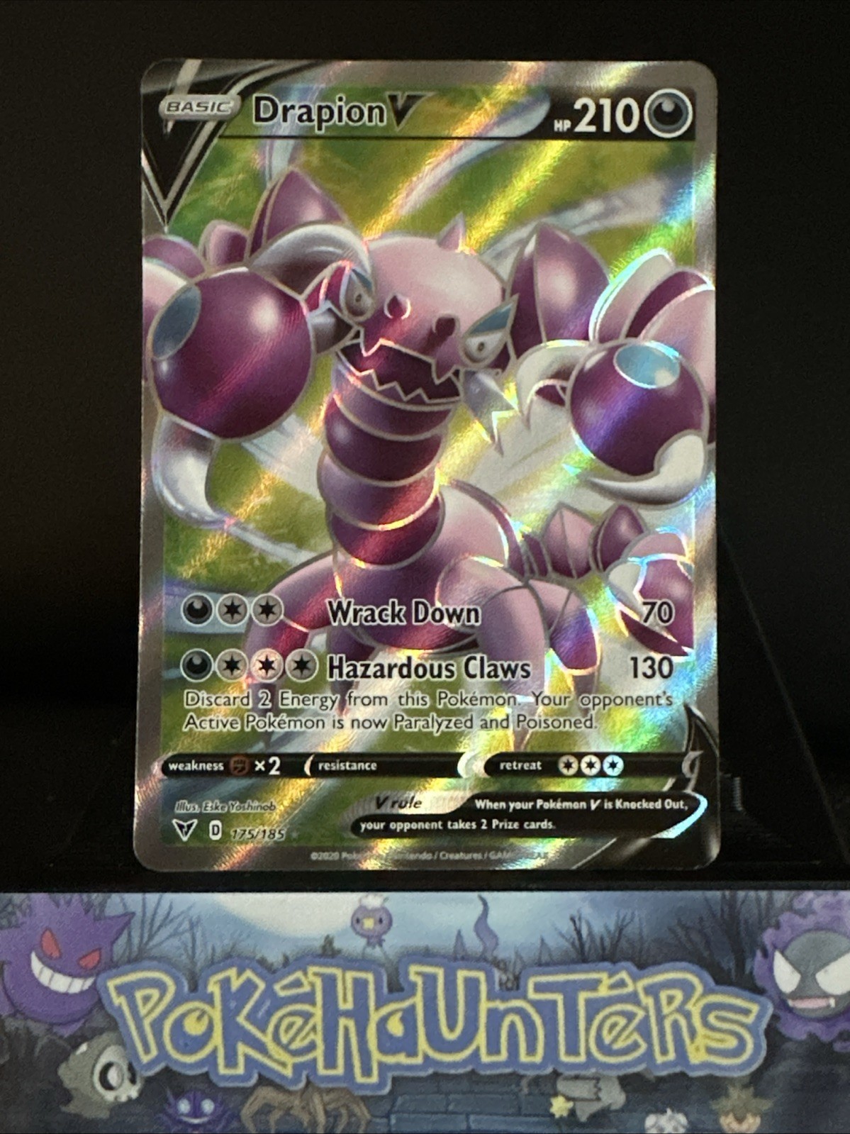 Pokemon Card Drapion V 175/185 Vivid Voltage Full Art NM