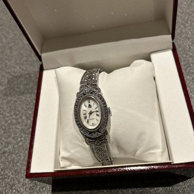 Rare Brooks & Bentley  The Florentine Watch  925 Sterling Silver Ladies Watch