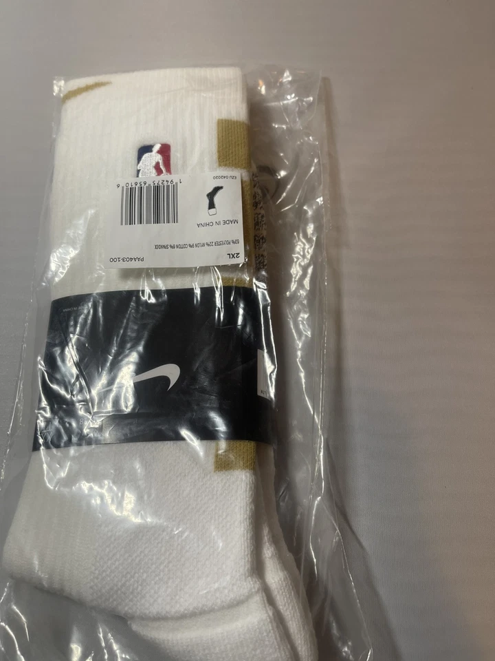 NBA Nike Auténticos Blancos 2XL Calcetines Hasta la Rodilla PAA403-100 S133 Foto 2 de 4