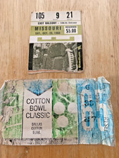 1965 Cotton Bowl Nebraska vs. Arkansas, 1966 Nebr. vs. Missouri football tickets
