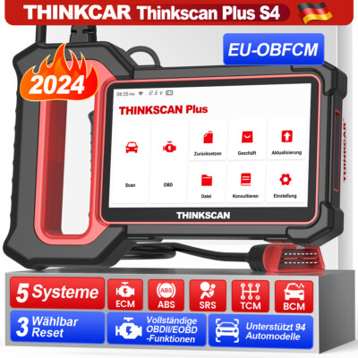 THINKCAR S4 Profi OBD2 Diagnosegerät KFZ Scanner ABS SRS ECM TCM BCM 3 Reset DE