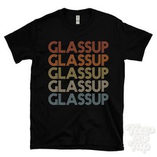GLASSUP REPEATED RETRO STYLE T-SHIRT mens & womens novelty cool name gift