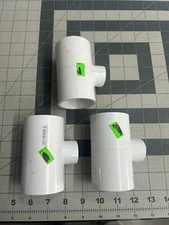 New 3-pack lot Lasco 1-1/2" slip x 1-1/2" slip x 3/4" slip FPT PVC Tee Fitting