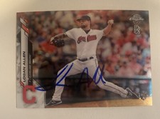 Logan Allen 2020 Topps Chrome Ben Baller Autograph Cleveland Indians TC1491
