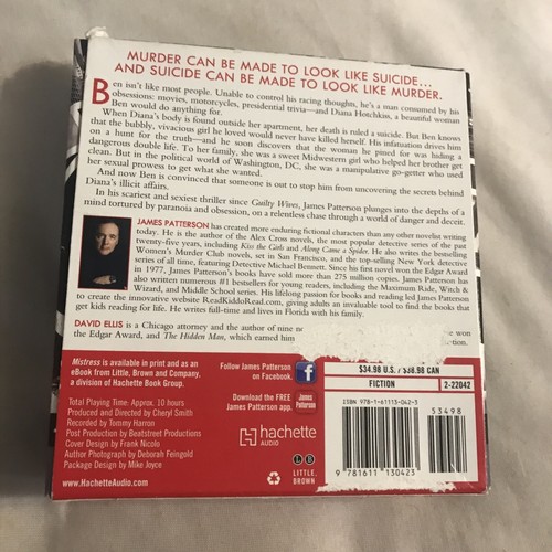 Mistress by James Patterson and David Ellis Unabridged CD Audio Book - Picture 3 of 3