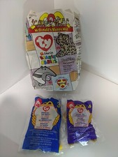 McDonalds Happy Meal Ty Teenie Beanie Babies Vintage smoochy  Spunky  bag 1999