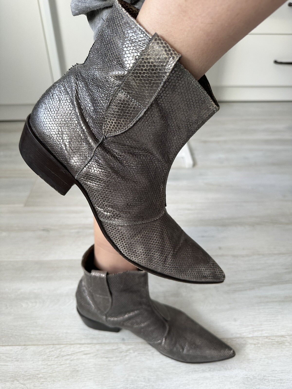 Leather Gianni Barbato Italian Python Snakeskin W… - image 10