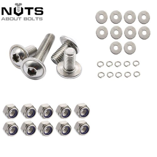 Socket Cap Screws M3 M4 M5 M6 M8 Flanged Button Head - Metric Allen Key Bolts, High Tensile M5 Bolts