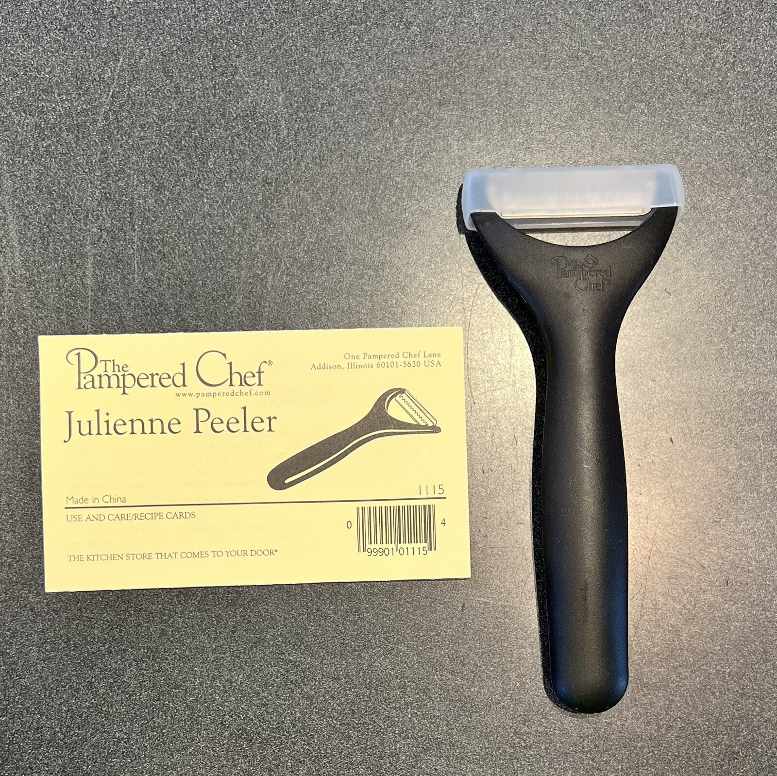 Pampered Chef Julienne Peeler with Blade Guard Plus Use And Care/Recipe
