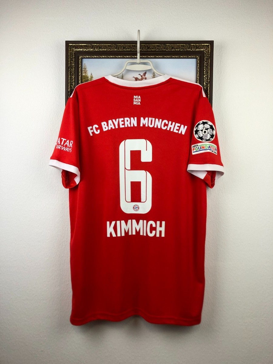Bayern Munich Home football shirt 2022 Soccer #6 Kimmich Adidas Jersey Size  XXL