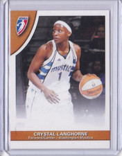 2010 Rittenhouse WNBA #35 CRYSTAL LANGHORNE MARISSA COLEMAN MYSTICS ID6