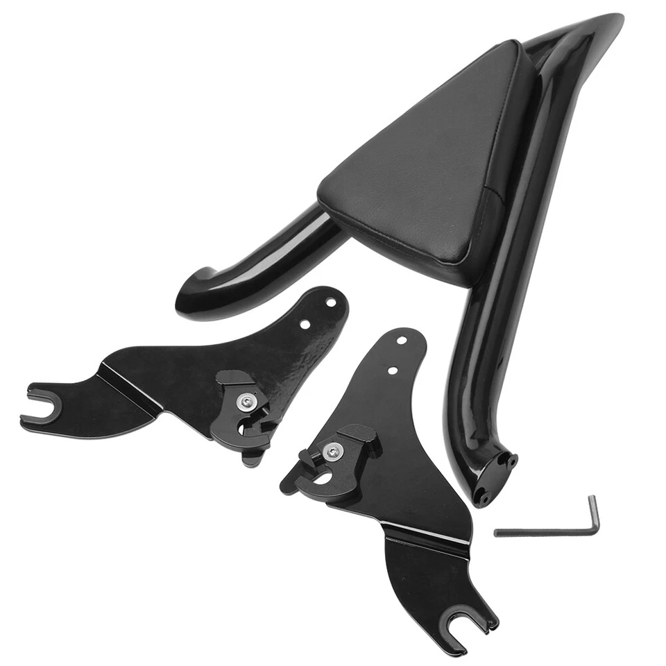Split Rear Passenger Backrest Sissy Bar For Harley Touring Road Glide 2009-2021 Foto 4 de 4