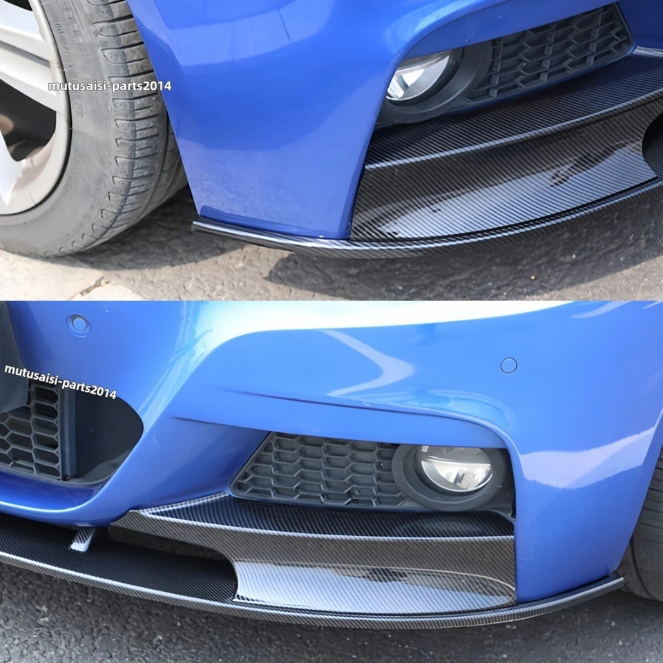 FITS 2012-18 BMW F30 F31 325I 328I M SPORT FRONT LIP SPLITTER CARBON FIBER STYLE - Image 3 of 4