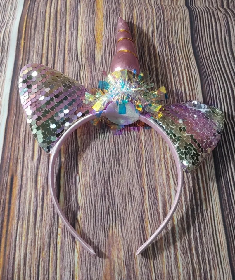 Girls Unicorn Headbands for Birthday Party Halloween Costume Pink - Image 4 of 4