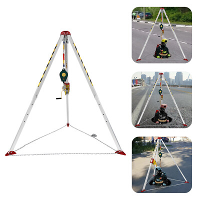 Confined Space Tripod Kit 1200lbs Portable Rescue Tripod 5-6.5ft Adjustable Legs