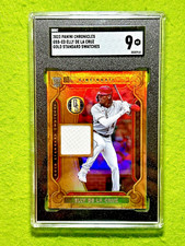 Elly De La Cruz JERSEY ROOKIE CARD GOLD PRIZM REFRACTOR 2023 Gold Standard SGC 9