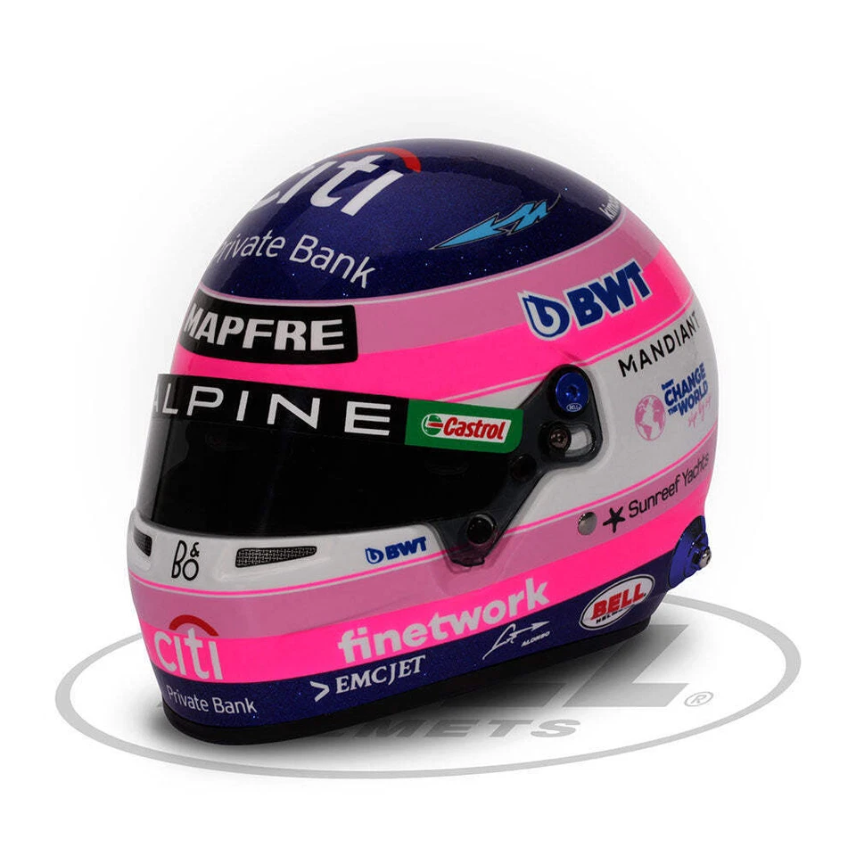 2022 Fernando Alonso F1 Replica 1:2 Scale Helmet - Image 2 of 4