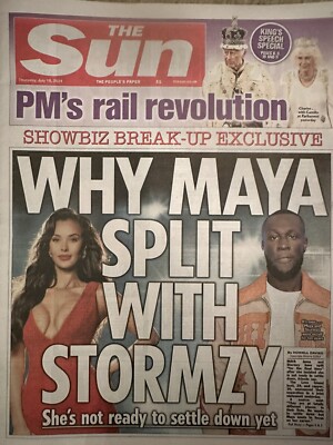 The Sun 18th July 2024 18.7.24 Maya Jama & Stormzy