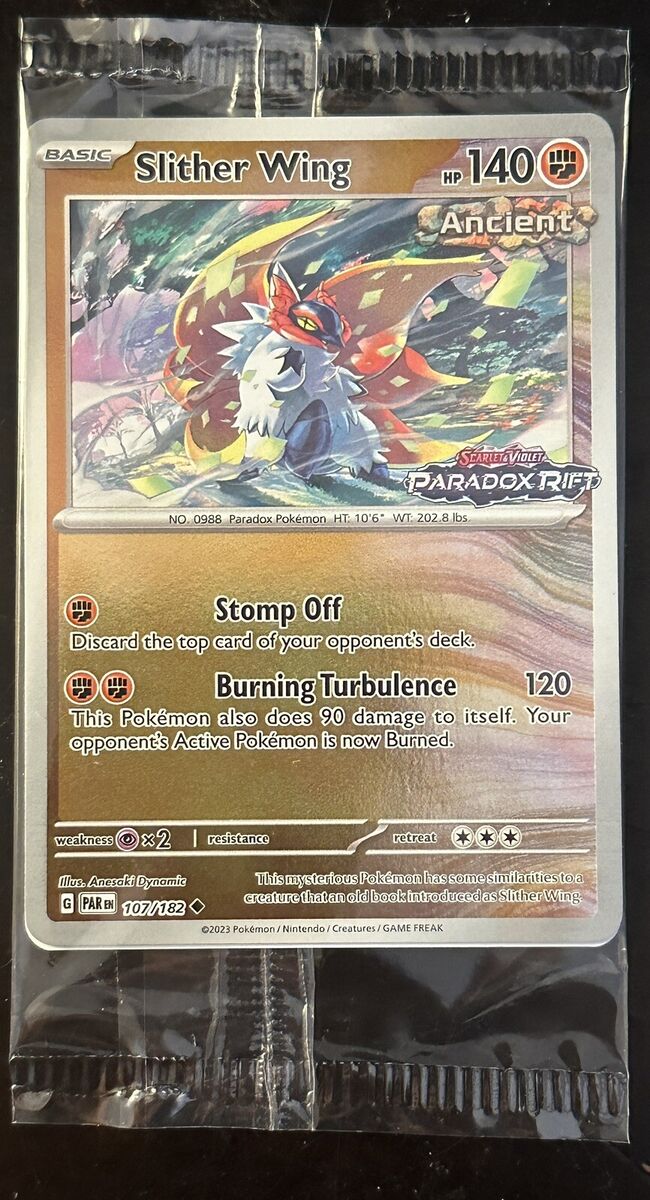 Slither Wing 107/182 Pokemon Paradox Rift Stamped PROMO SEALED From Best  Buy👊💥