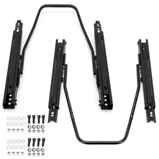 1 Pair Adjustable Universal Racing Seat Dual Lock Sliders Mount Rail Bracket Kit