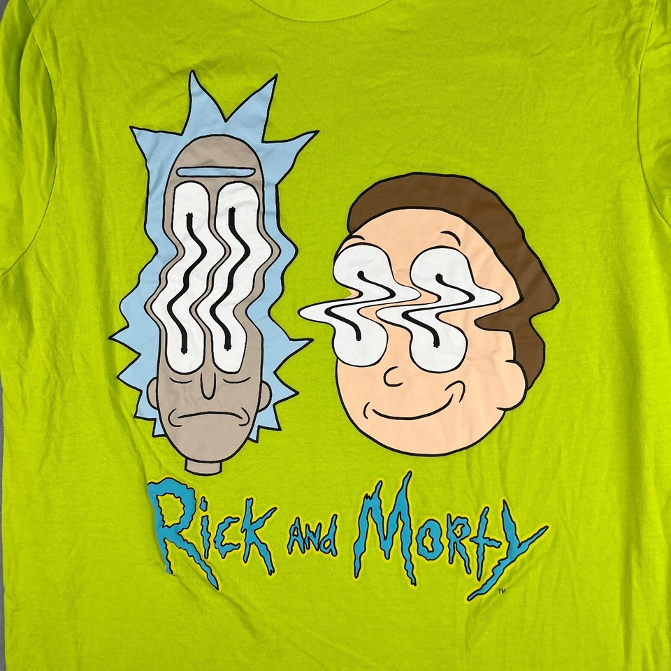 Camiseta Rick And Morty Juvenil 2XL Verde Estampado Gráfico Informal Foto 2 de 4