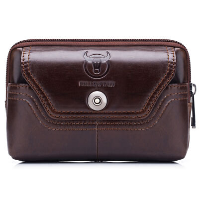 Men Leather Belt Pouch Waist Bag Fanny   Pouch with Belt Loop R3V9