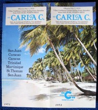 S/S CARLA C -- 1973 Caribbean Brochure -- Costa Line / Linea "C"