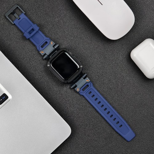 PC+TPU Case Cover For Apple Watch Ultra 2/1 49mm 98765 Metal+Silicone Band Strap - Picture 16 of 24
