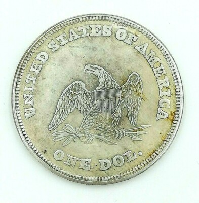 1 Dolar 1878 Liberty Sentada Moneda Réplica Norte América Antigua