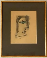 CAPTIVATING ANTIQUE MODERN ART WATERCOLOR PAINTING OLD VINTAGE CUBISM ABSTRACT