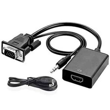 SELIACR Male and HDMI Female VGA Adapter with 3.5mm Audio Cable and R5f