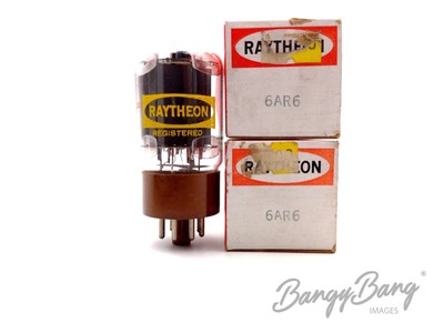 2 Vintage Raytheon 6AR6/8136 Beam Power Amplifier Pentode Audio Vacuum Tube Valv