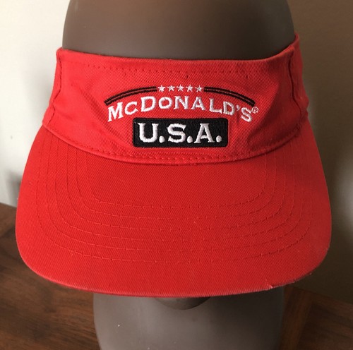 Red McDonalds Visor One Size Fits All 