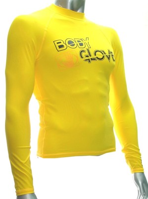 BODY GLOVE Rash Guard Lycra BASIC Men YELLOW Langarmhemd Longsleeve Kite Surf 